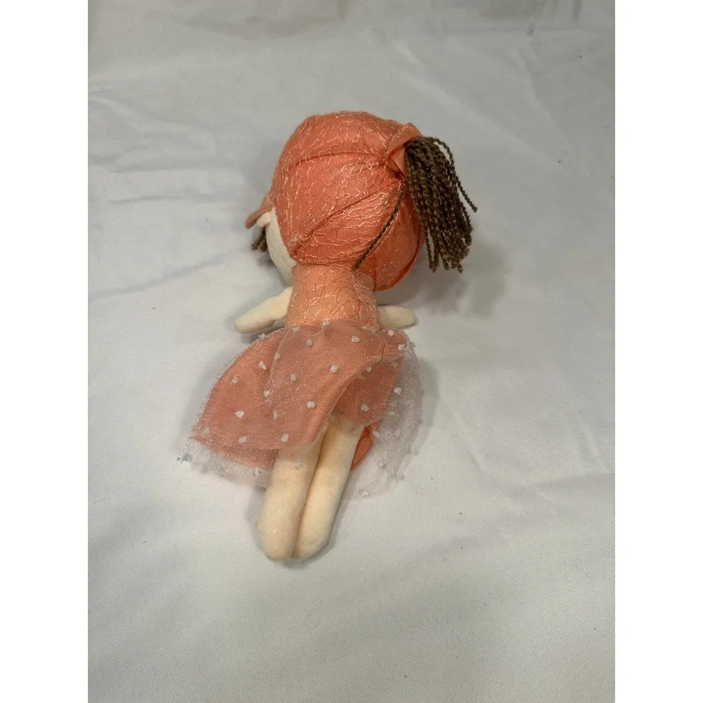 stuffed plush anime girl‎ pink dress & hat clip
